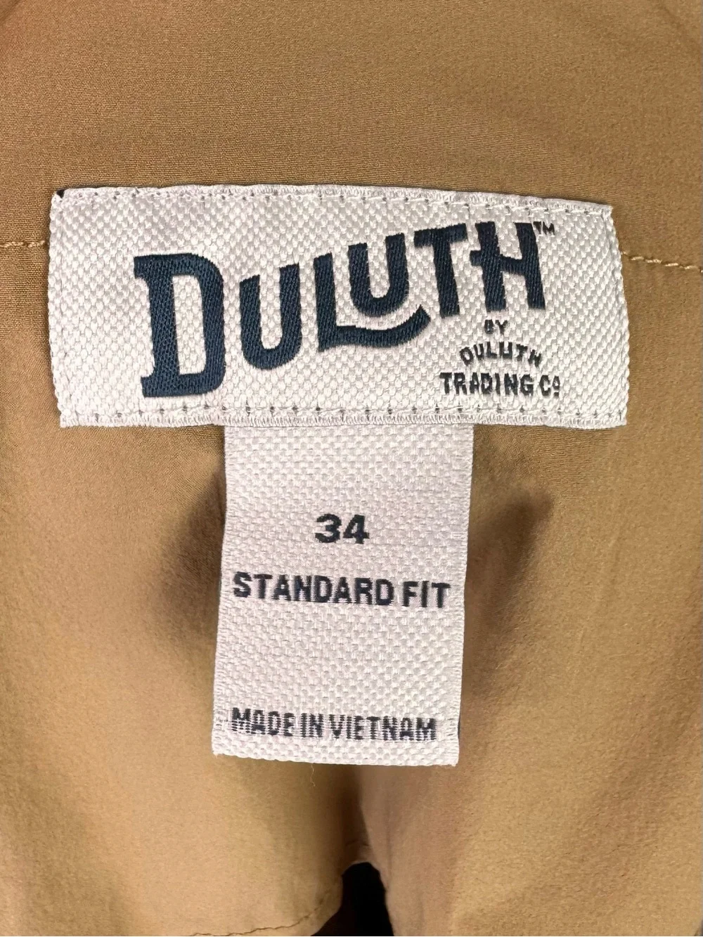 Duluth Trading Co Tan 9” Standard Fit Armachillo Chino Shorts 34 Performance